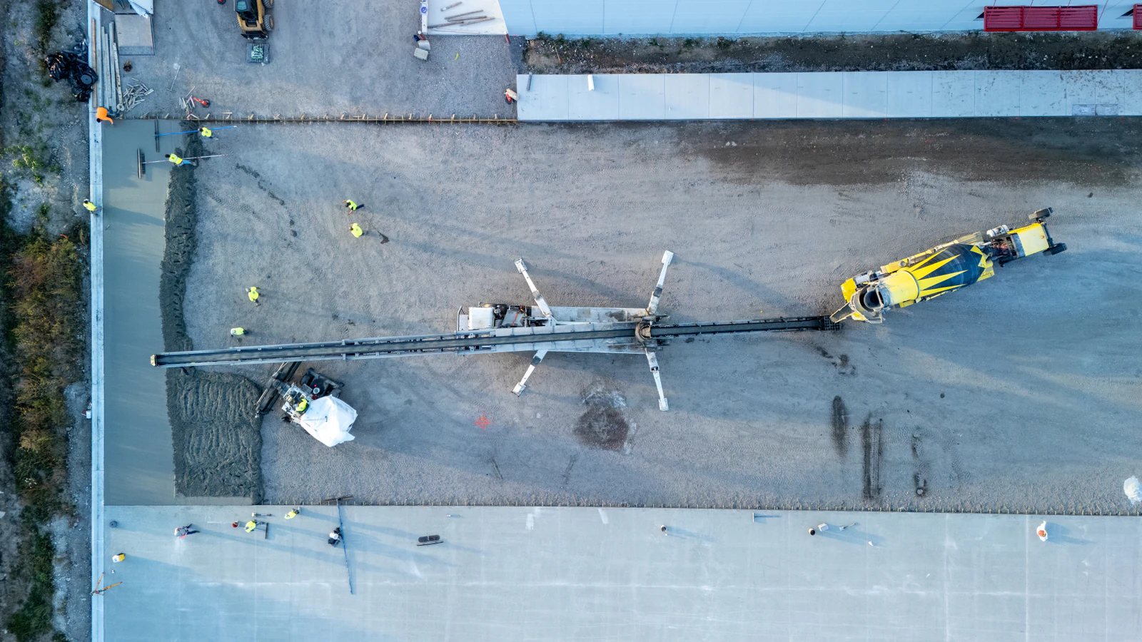 Rihm Kenworth truck dealership — excavation, grading and full-depth concrete parking lot construction by Advantage Paving