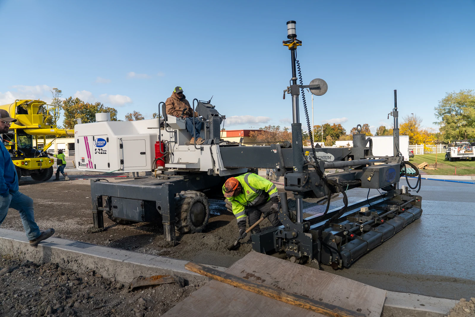 Rihm Kenworth truck dealership — excavation, grading and full-depth concrete parking lot construction by Advantage Paving