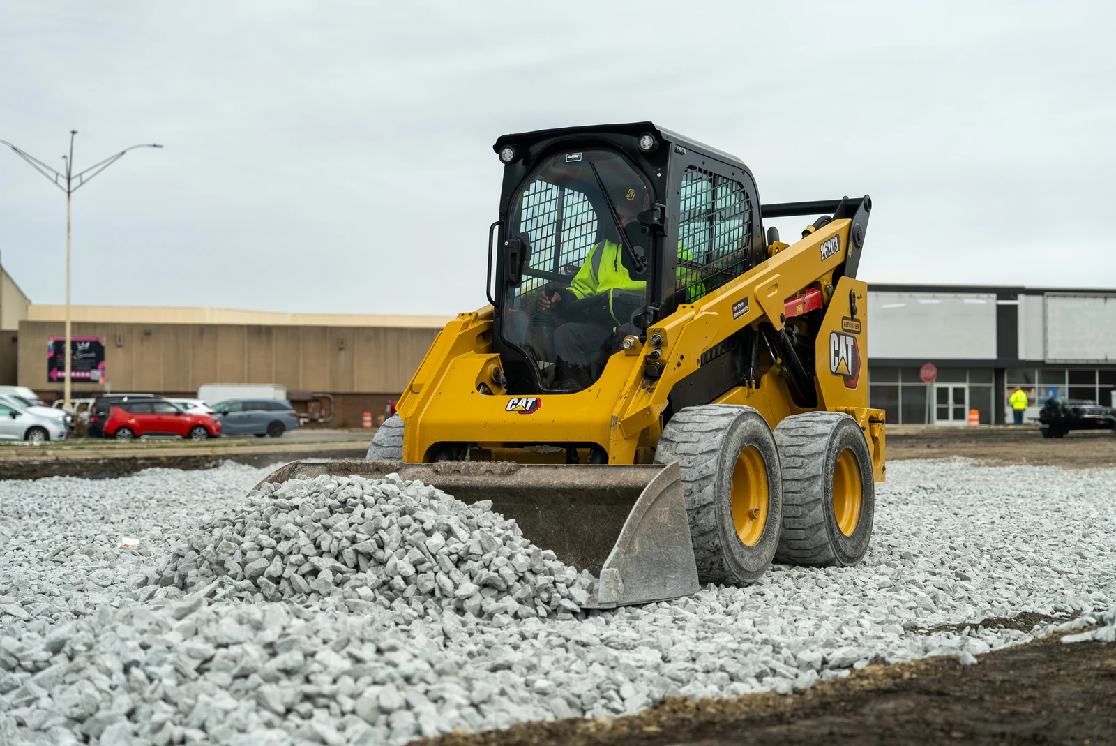 Target store emergency parking lot repair in Northern Indiana — milling, base repair, asphalt paving and striping by Advantage Paving