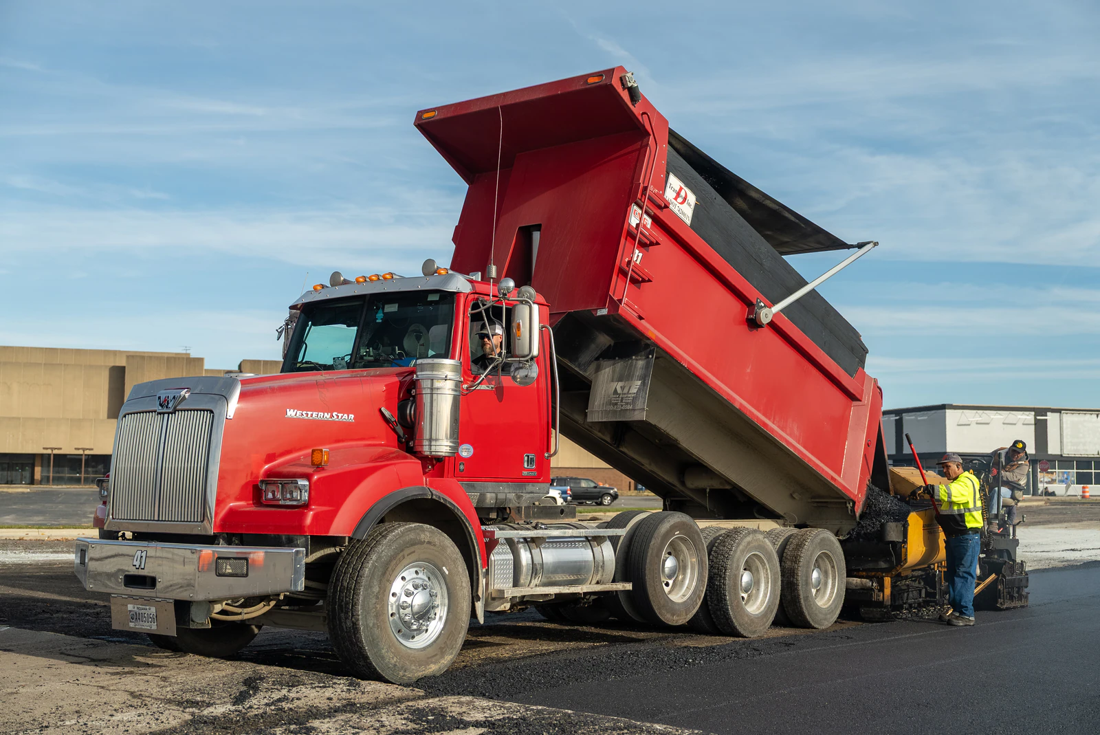 Target store emergency parking lot repair in Northern Indiana — milling, base repair, asphalt paving and striping by Advantage Paving